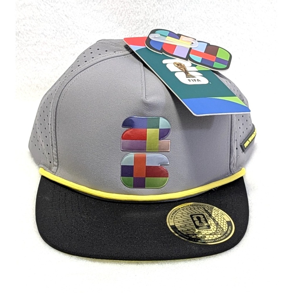Official FIFA World Cup 2026 Hat World Cup NWT Snapback Water Resistant Gray